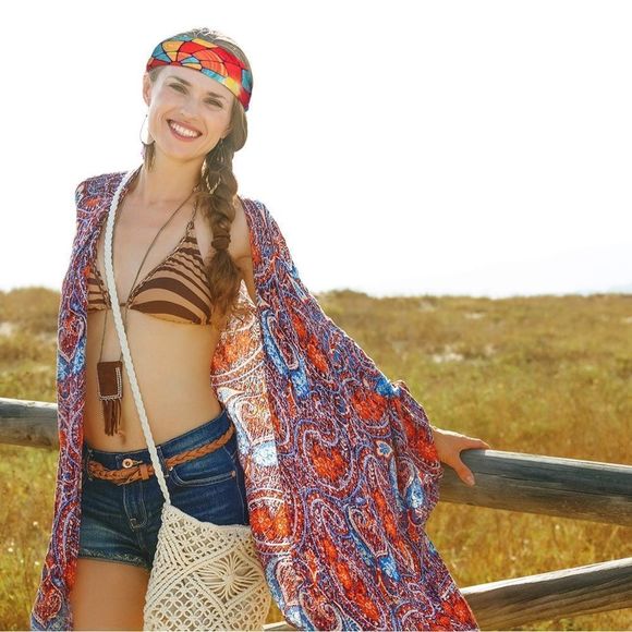 8 Pieces African Headband Stretchy Boho Hairband Yoga Running Sports Workout - Picture 2 of 5